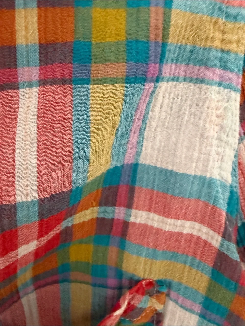 Merona women’s ' Multicolor Plaid Shirt - Lightweight Button-Up
